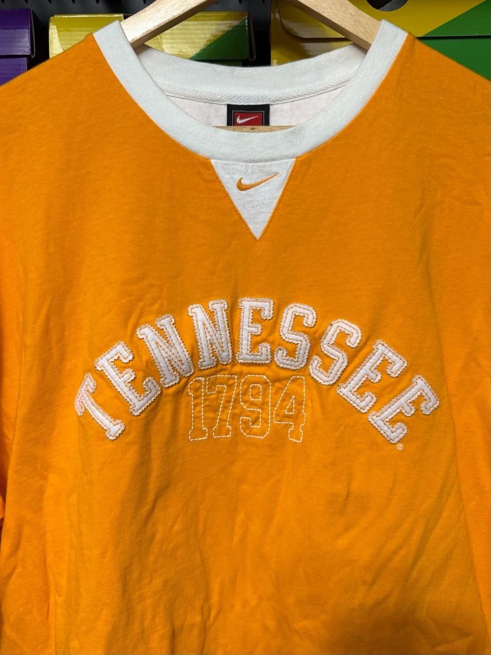 Vintage Tennessee Vols Y2K Nike Center Swoosh Logo TN Volunteers T Shirt Men XXL